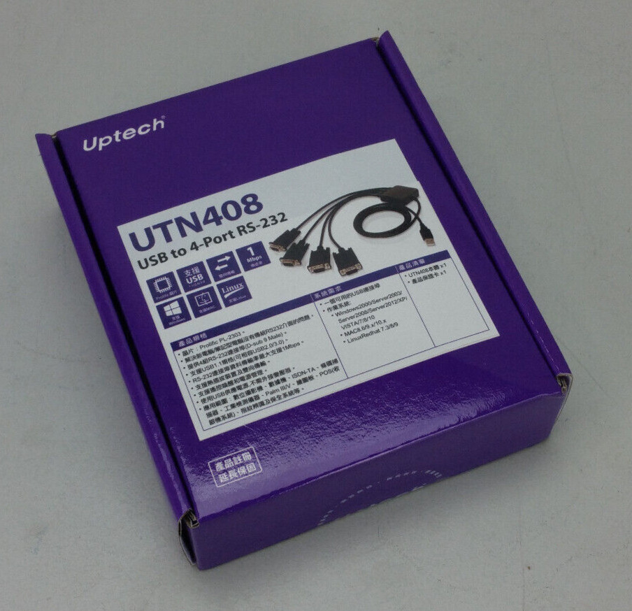 Uptech UTN408 USB to 4-Port RS-232