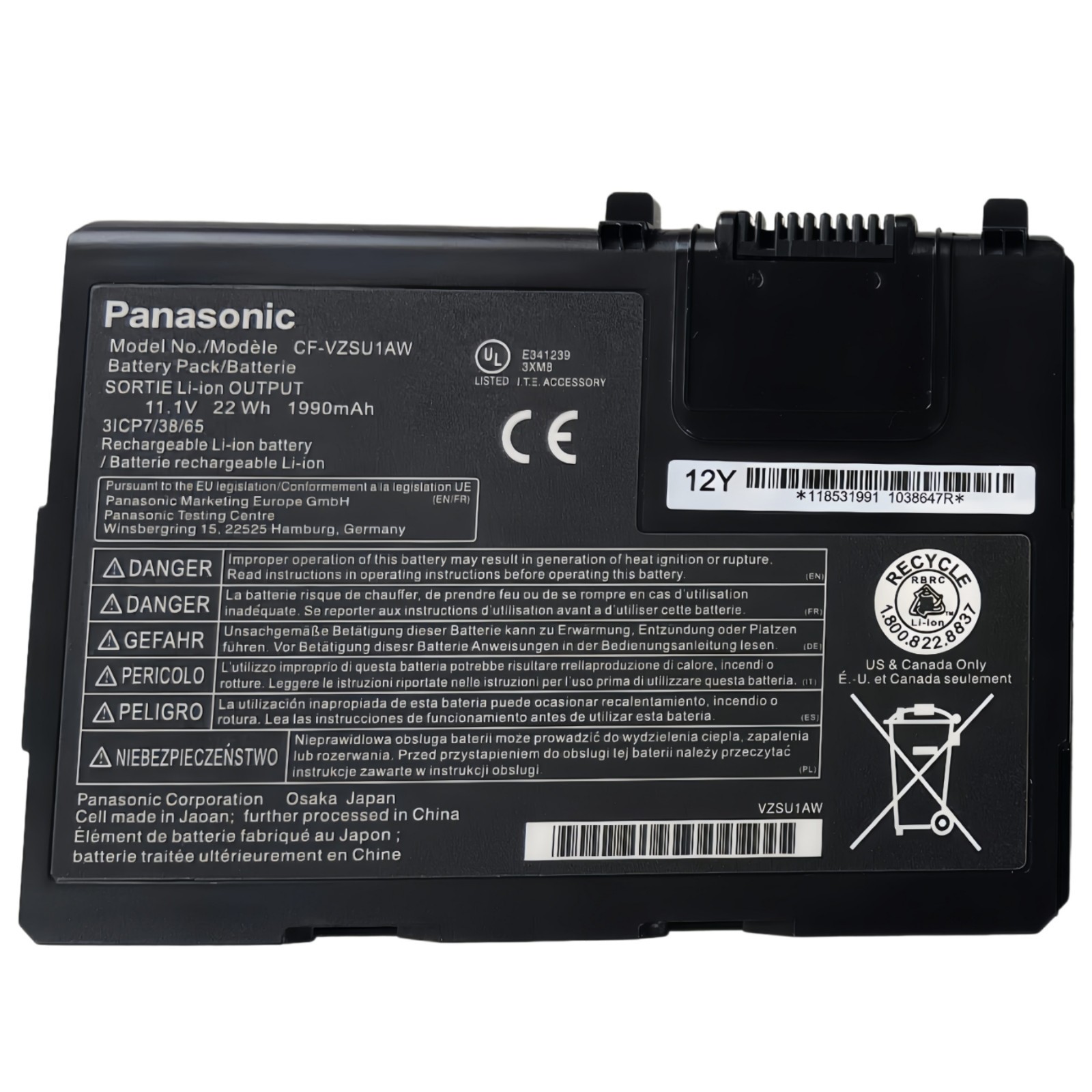 Genuine CF-VZSU1AW Battery For Panasonic Toughbook Cf-33 CF-33MK1 CF-VZSU1AR OEM