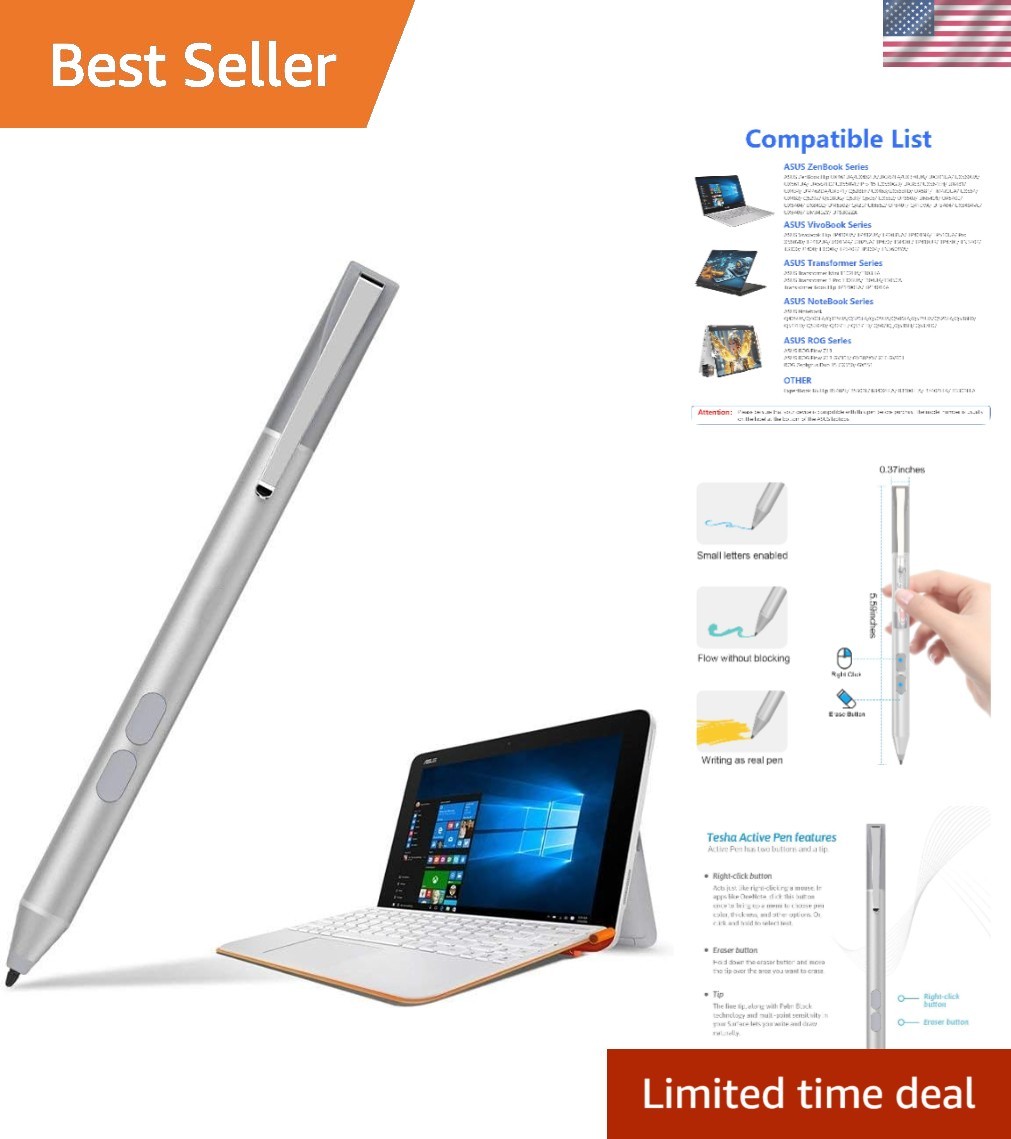 Ultra-Fine Tip Stylus Pen for ASUS - 1024 Pressure Sensitivity & Palm Rejection