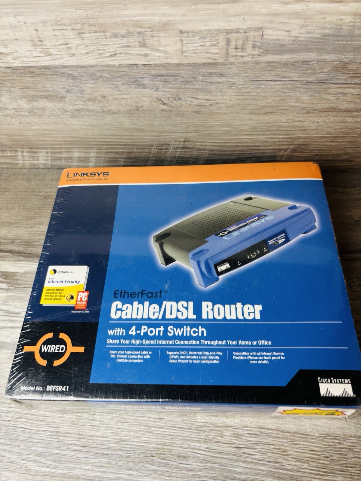 Linksys EtherFast BEFSR41 Cable/DSL Router 4-Port 10/100 Wired Ethernet