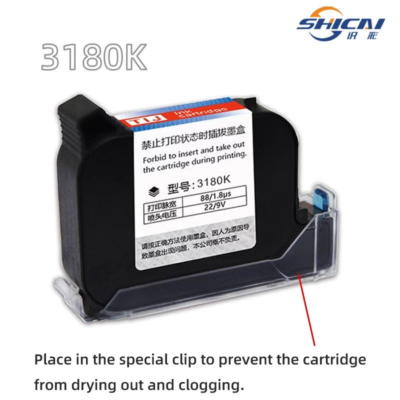 3pcs Blue Refillable Cartridge Fast Drying for 12.7mm Handheld Inkjet Printer