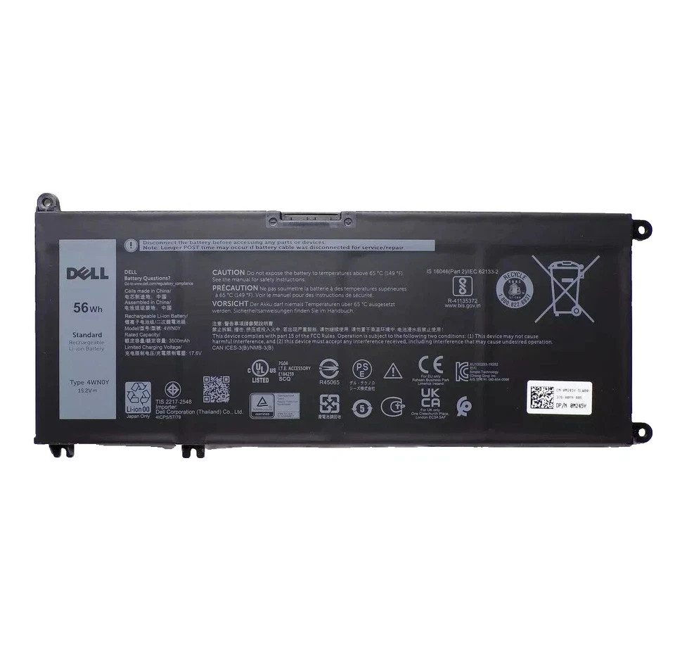 New Genuine 56Wh 4WN0Y Battery For Dell Inspiron 13 7353 7577 7778 7779 4WNOY US