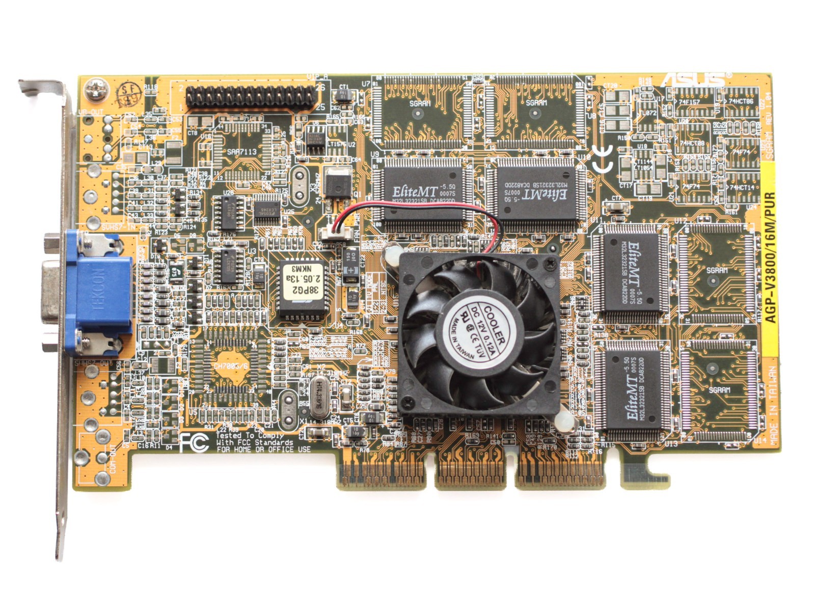 PCI Videocard - ASUS AGP-V3800/16M/PUR - 16MB - Nvidia RIVA TNT2 - TESTED