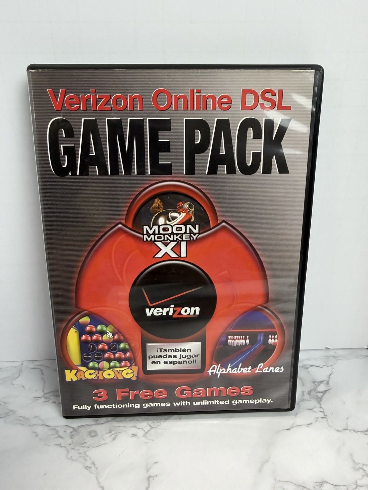 Verizon Online DSL Game Pack CD ROM - Moon Monkey XI - Kachong - Alphabet Lanes