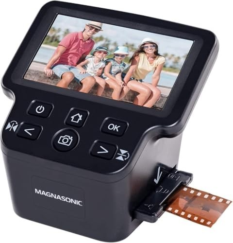 Film Scanner 24MP with 5" Display, Converts 35mm/126/110/Super 8 Film