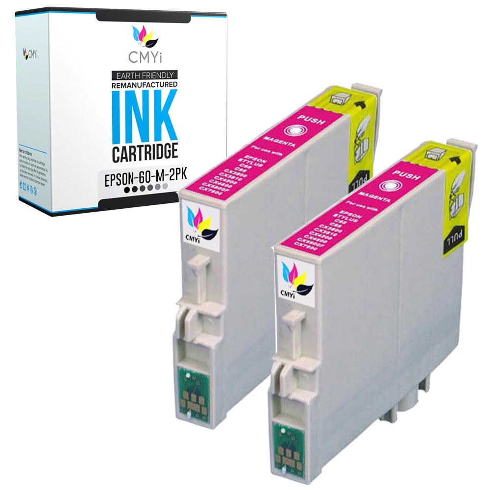 CMYi 2-PK Compatible T060 Magenta Ink Cartridge for Epson Stylus CX4200 CX4800