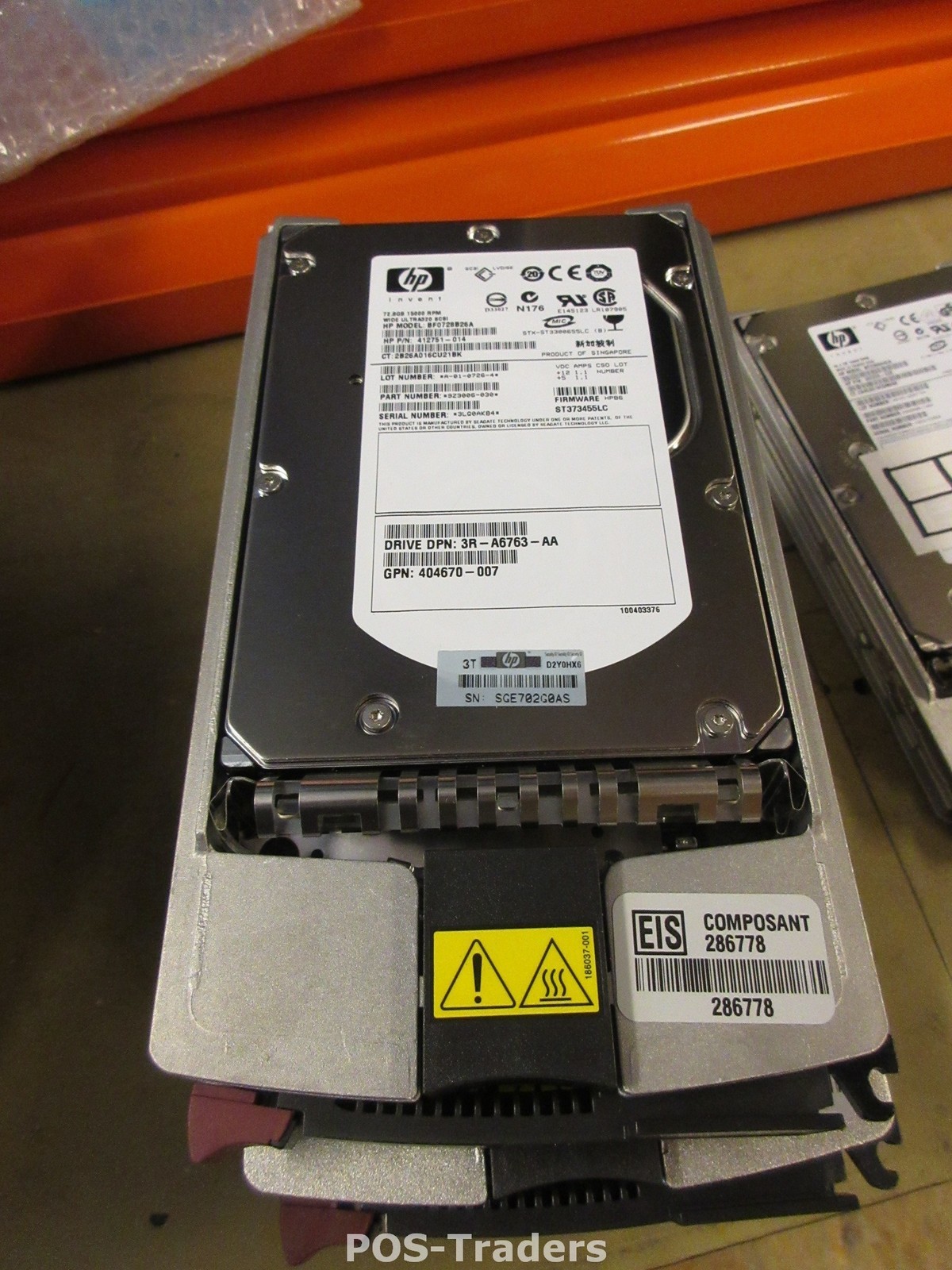 HP Invent 15K RPM 36.4GB Ultra 320 SCSI Hard Drive HDD - INCL TRAY
