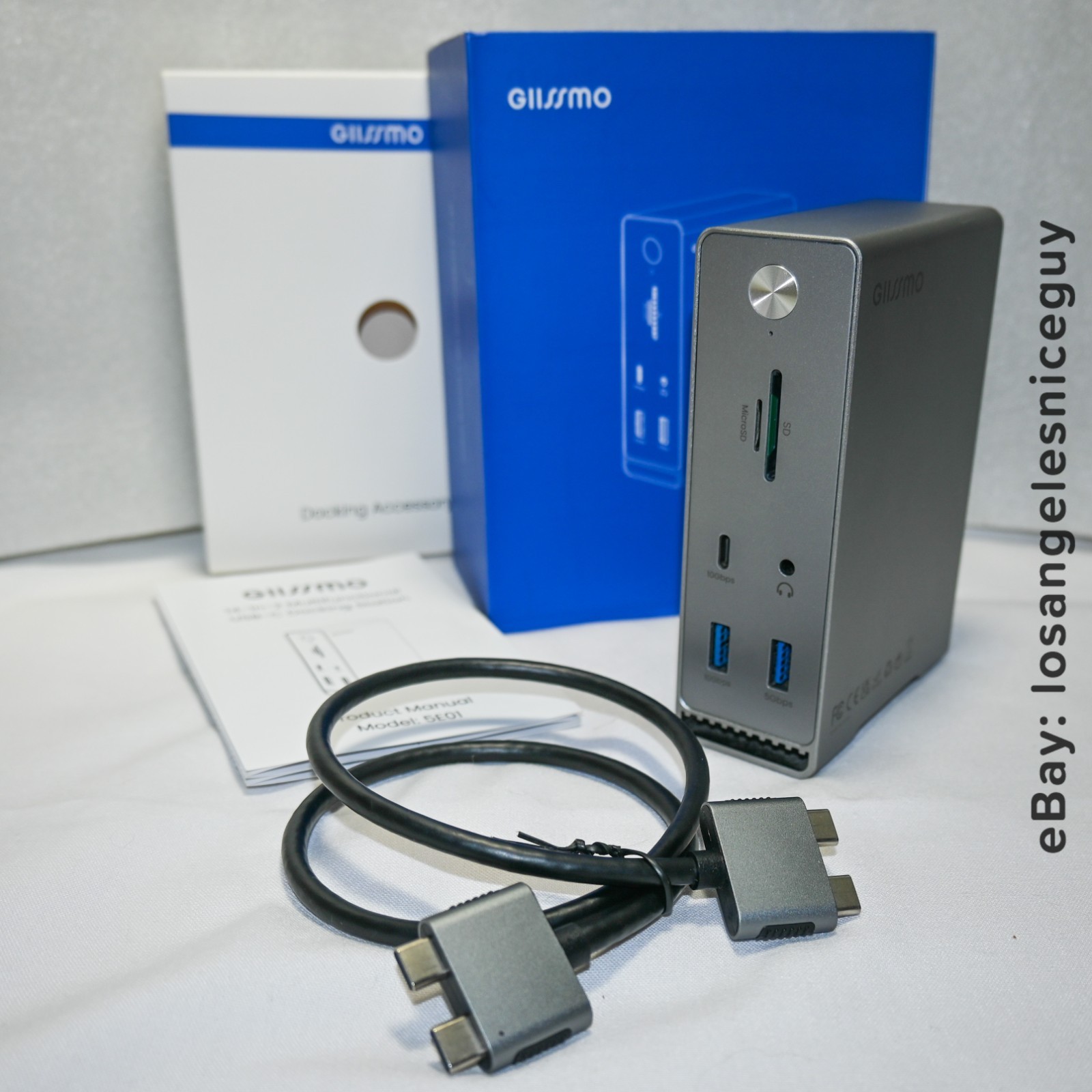 GIISSMO MacBook Pro Docking Station 14-in-2 IN-LINE-Dual-USB-C Connector