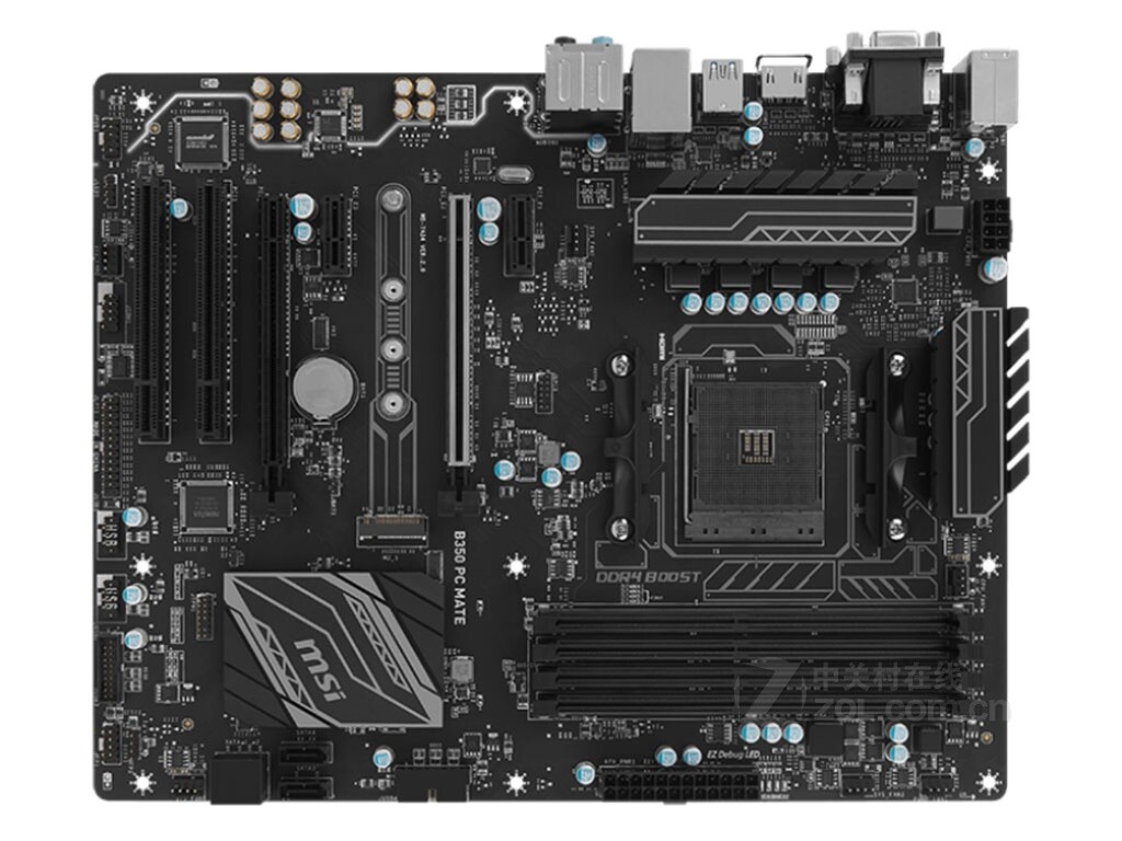 For MSI B350 PC MATE motherboard B350 AM4 4*DDR4 64G VGA+DVI+HDMI ATX Tested ok