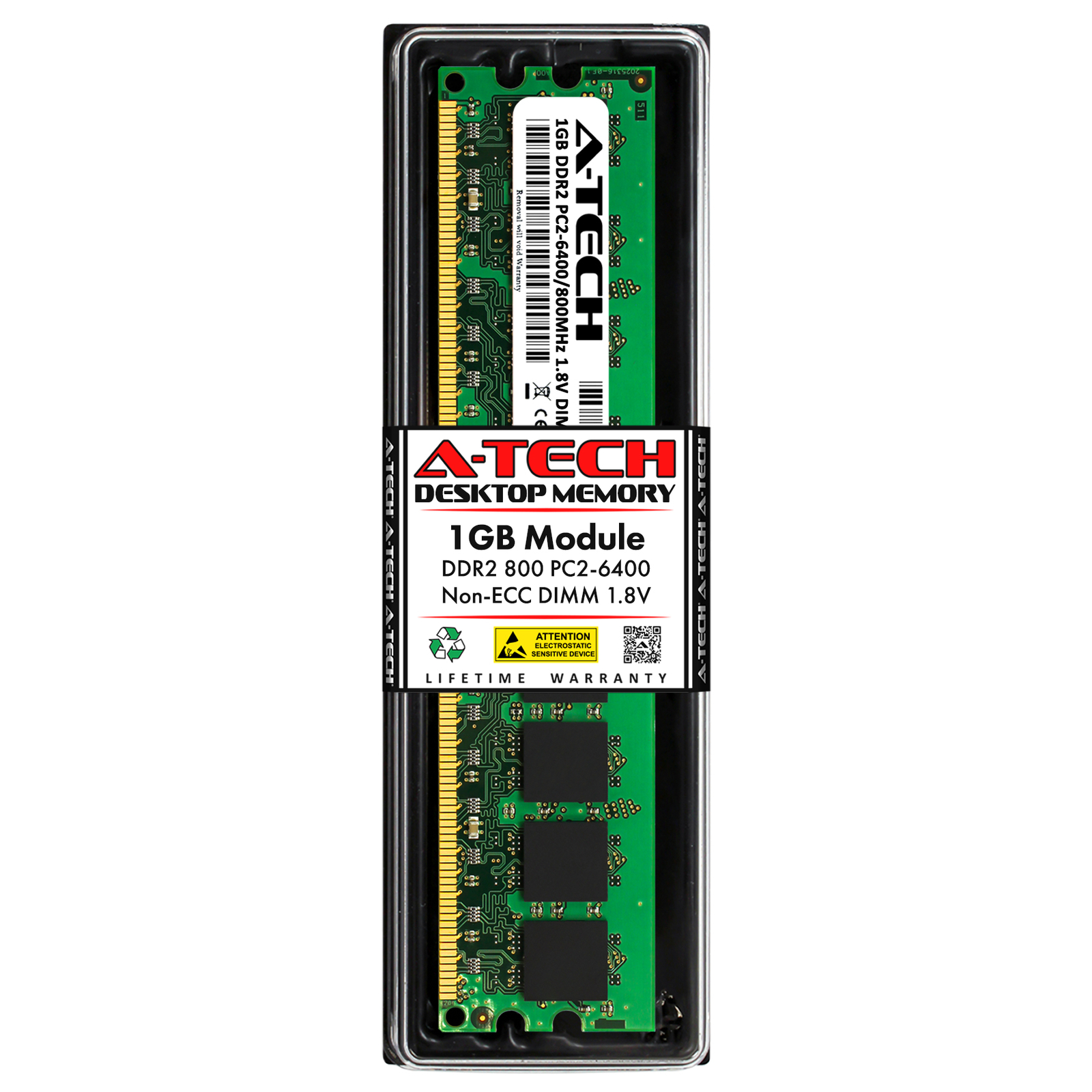 1GB DDR2 PC2-6400 DIMM (Replacement for Kingston KTD-DM8400C6/1G) Memory RAM