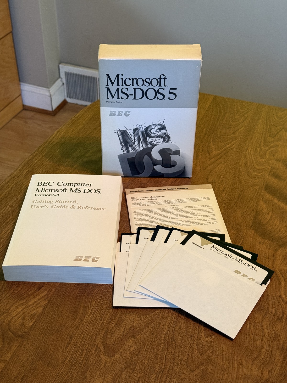 Microsoft MS-DOS 5 Operating System Floppy Disks Vintage Software