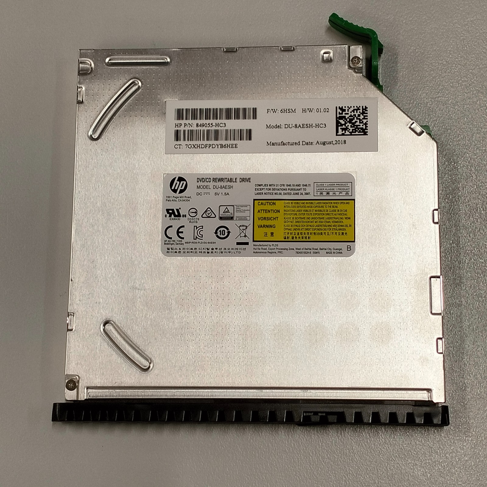 HP DU-8AESH CD DVD±RW DL SATA Optical Drive Prodesk 600 G4 849055-HC3 N83225-001