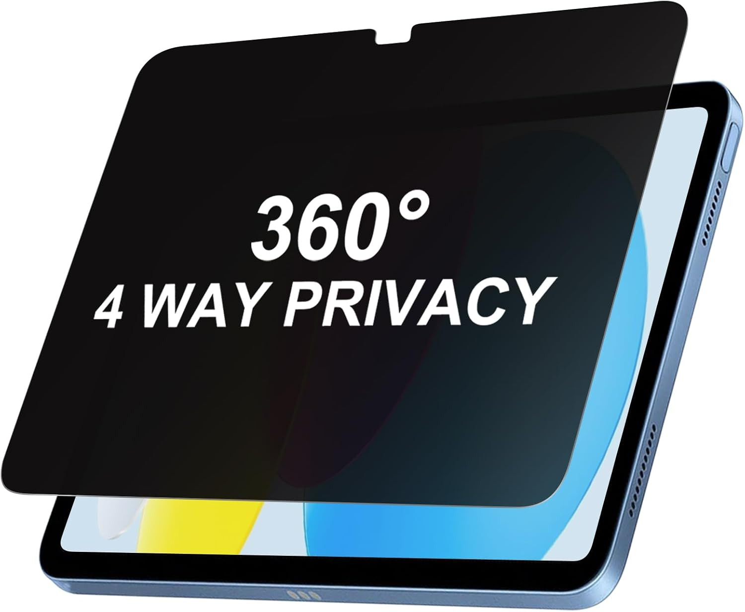 360° 4 Way Privacy Screen Protector for iPad A16 11th/ 10th Generation (11/10.9