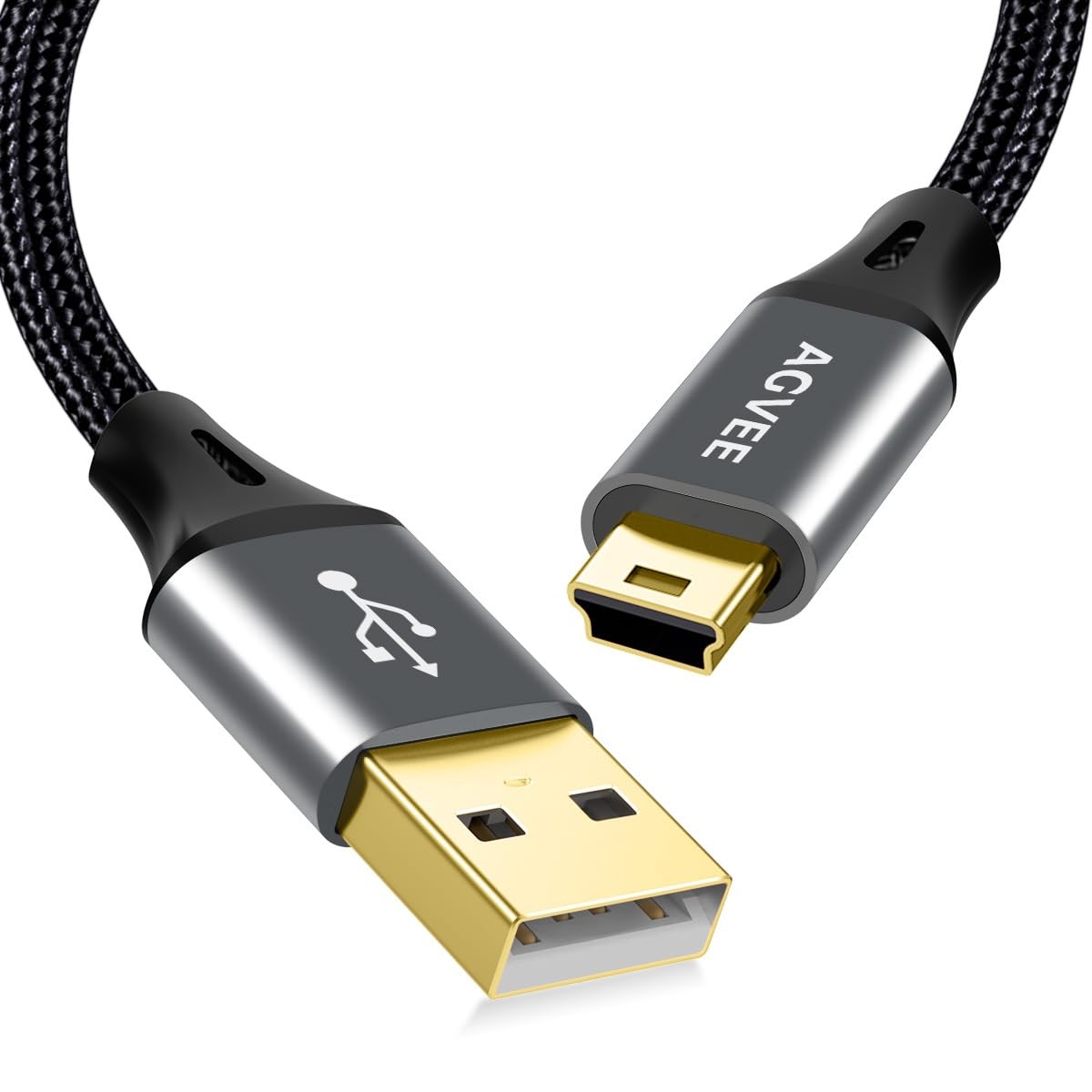 AGVEE 2 Pack 10ft Camera IFC-400PCU USB Data File 10ft+10ft, Dark Gray 