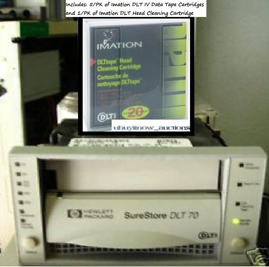 HP SureStore C5657A INT DLT70 SCSI Drive C5657-69023 Data & Cleaning 6/PK Tapes