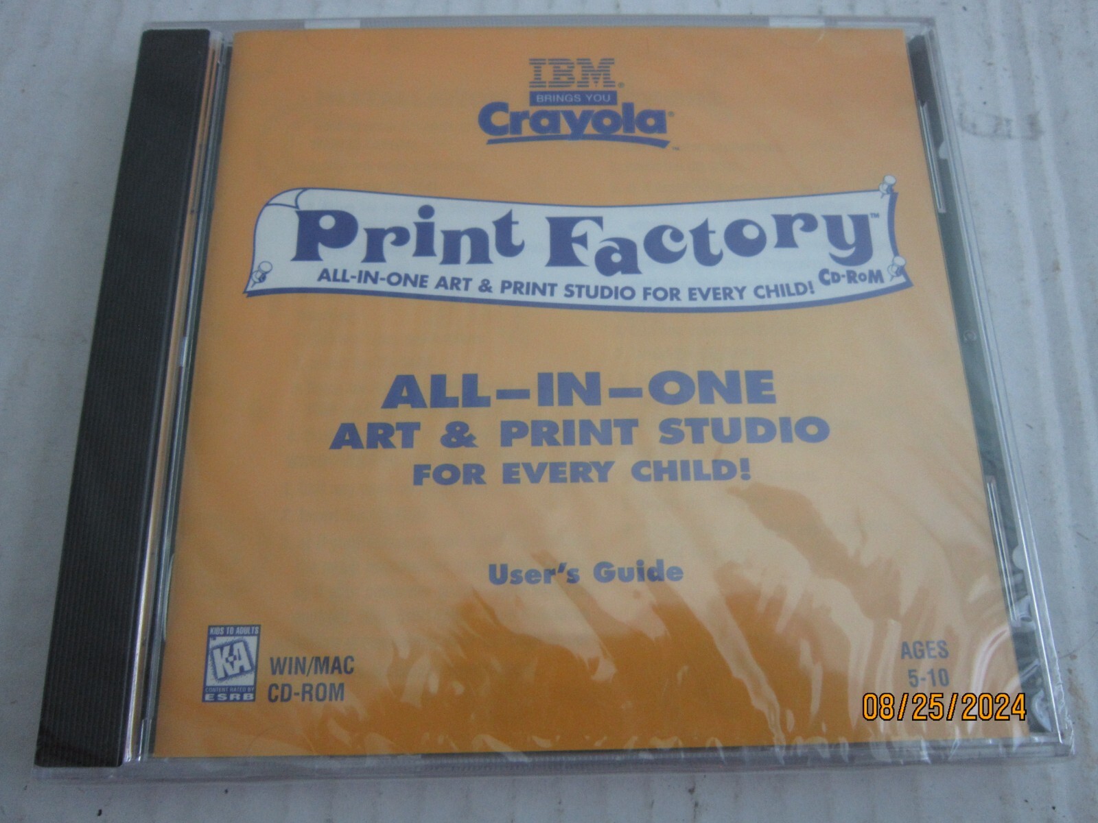 IBM Crayola Print Factory CD-ROM All in One Art & Print Studio Ages 5-10 NIP