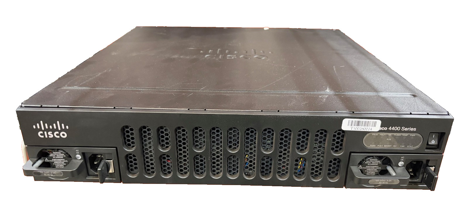 Cisco 4400 ISR4451-X/K9 Integrated Services Router Dual PS - No Clock Issue