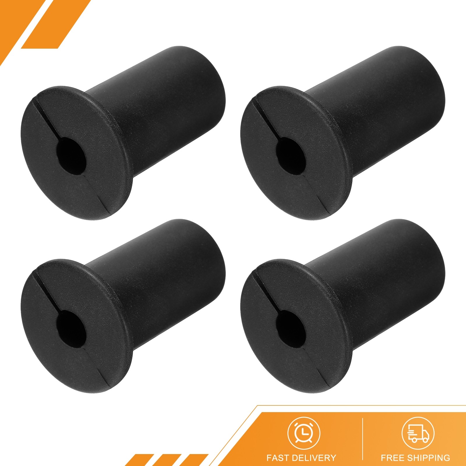 4Pack Wall Grommets for Cables 3/4 Inch Cable with 7mm Hole Silicone Black