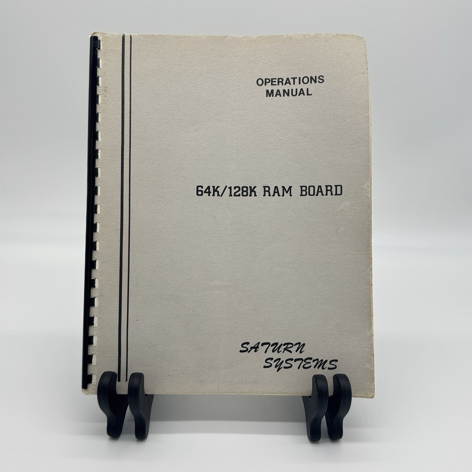 1982 Saturn Systems 64K/128K RAM Board Operations Manual for Apple II / II Plus