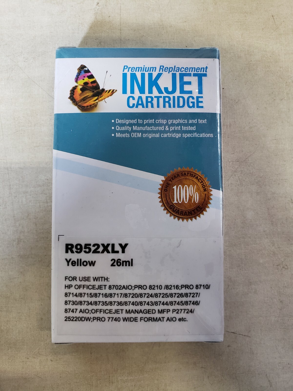 Premium Replacement INKJET Yellow Ink Cartridge - R952XLY