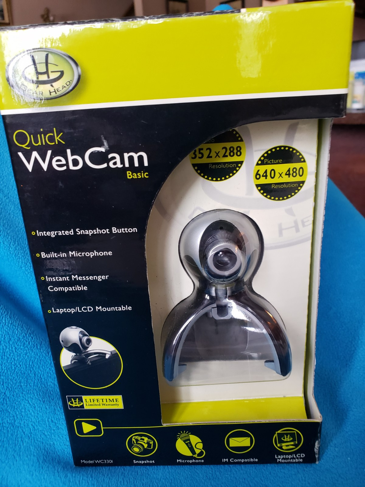 Gear Head Quick Web Cam Basic Model WC 3301 Open Box for PCs & Laptops IM Compat