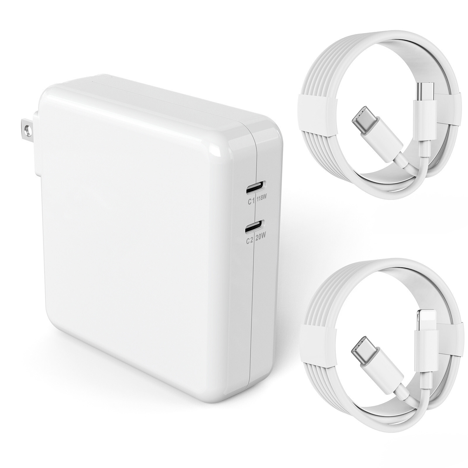 138W USB-C Mac Book Pro Charger Block 6Foot Charging for Apple MacBook iPhone 17
