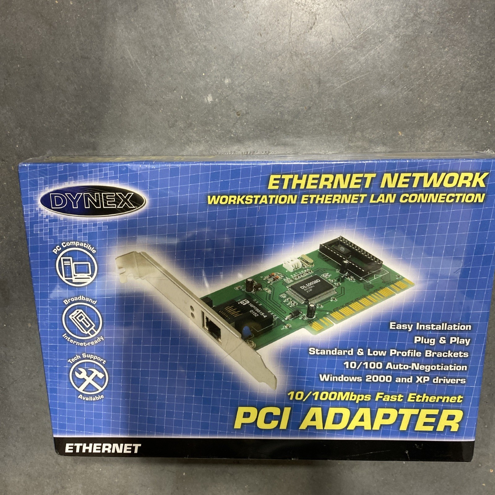 New Dynex 10/100Mbps Fast Ethernet PCI Adapter Sealed
