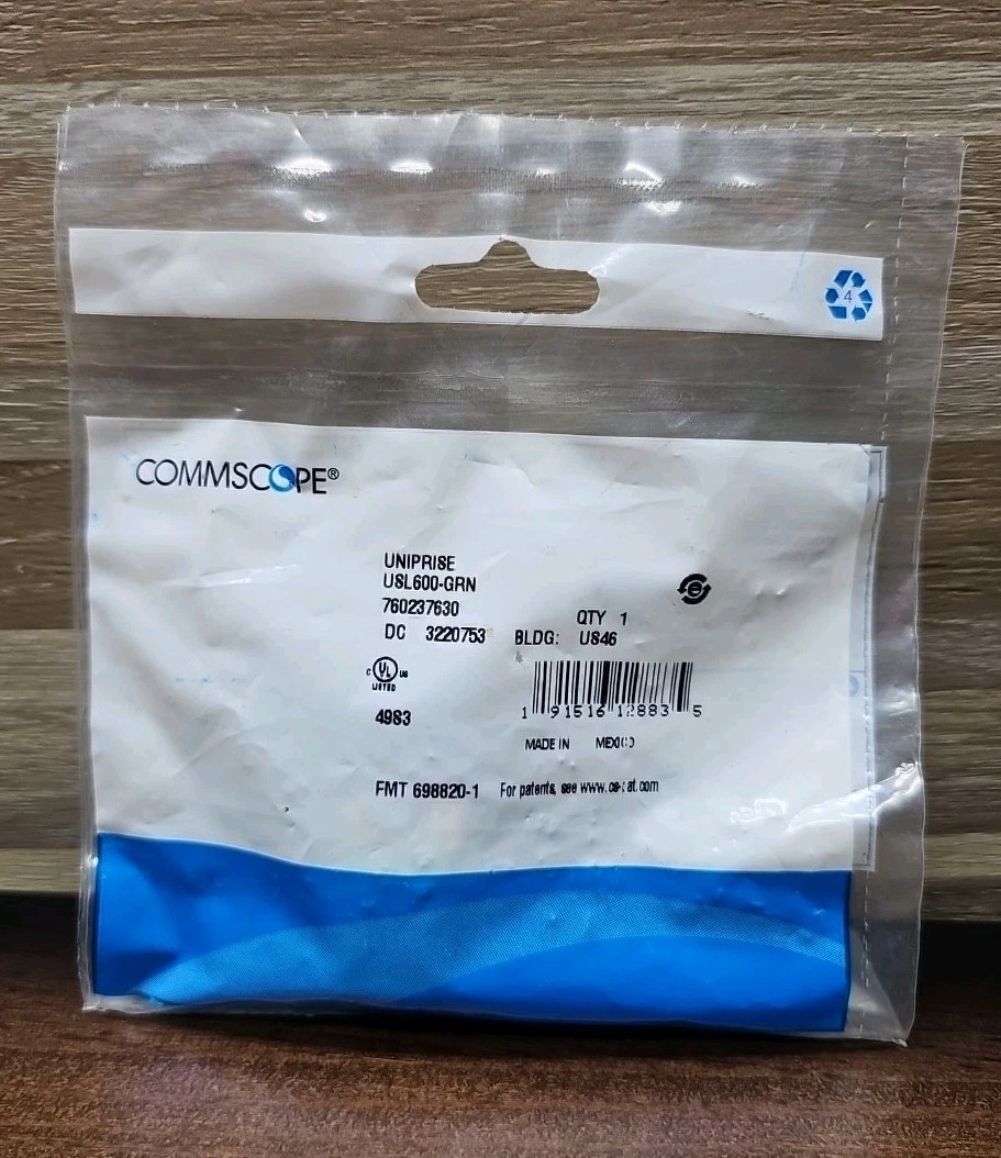Commscope Uniprise SL-Series Modular Jack RJ45 Cat6 Unshielded Green USL600-GRN