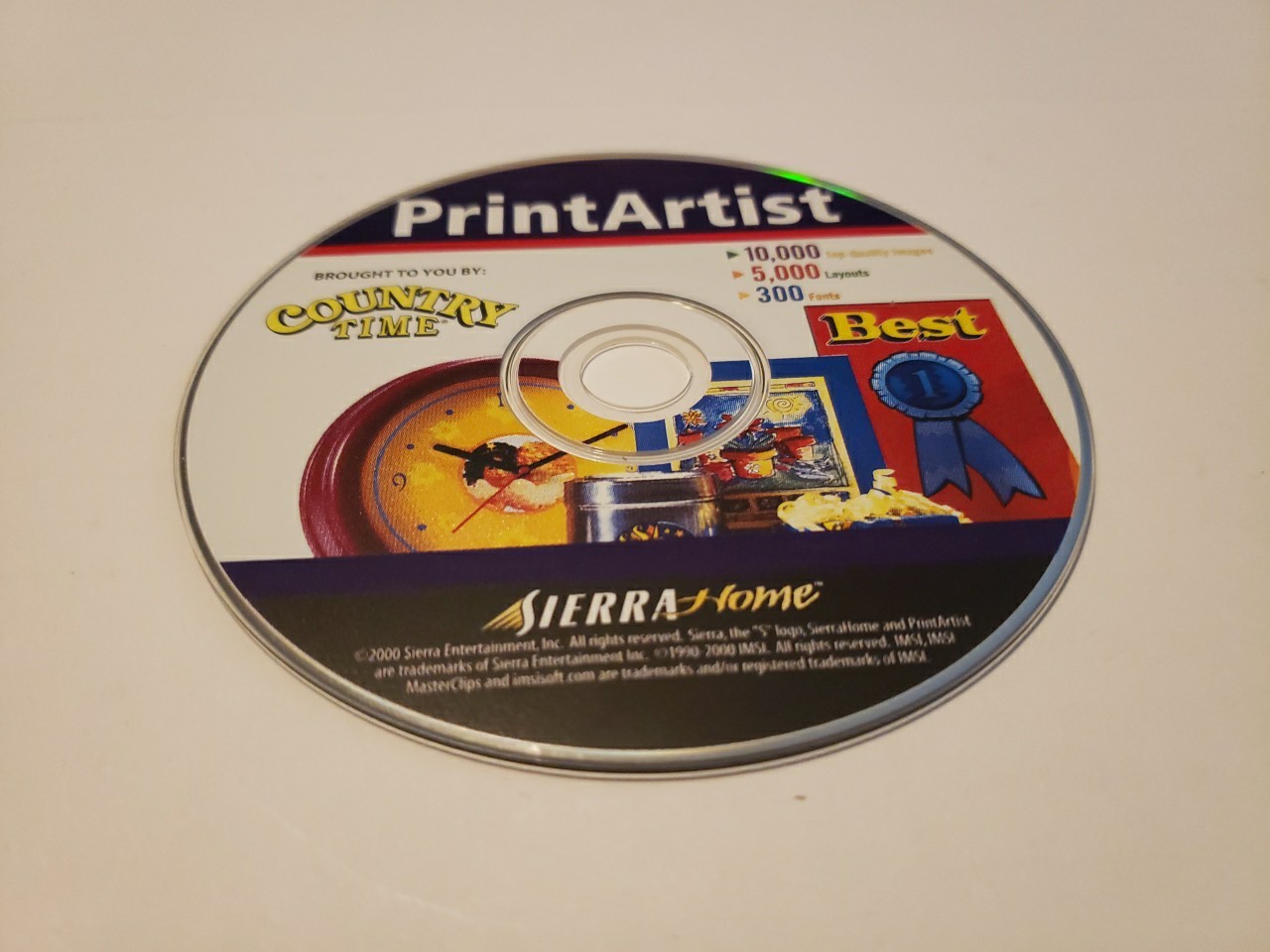 Print Artist CD-ROM | Sierra Home | 2000 - Replacement Disc Used Tested Works