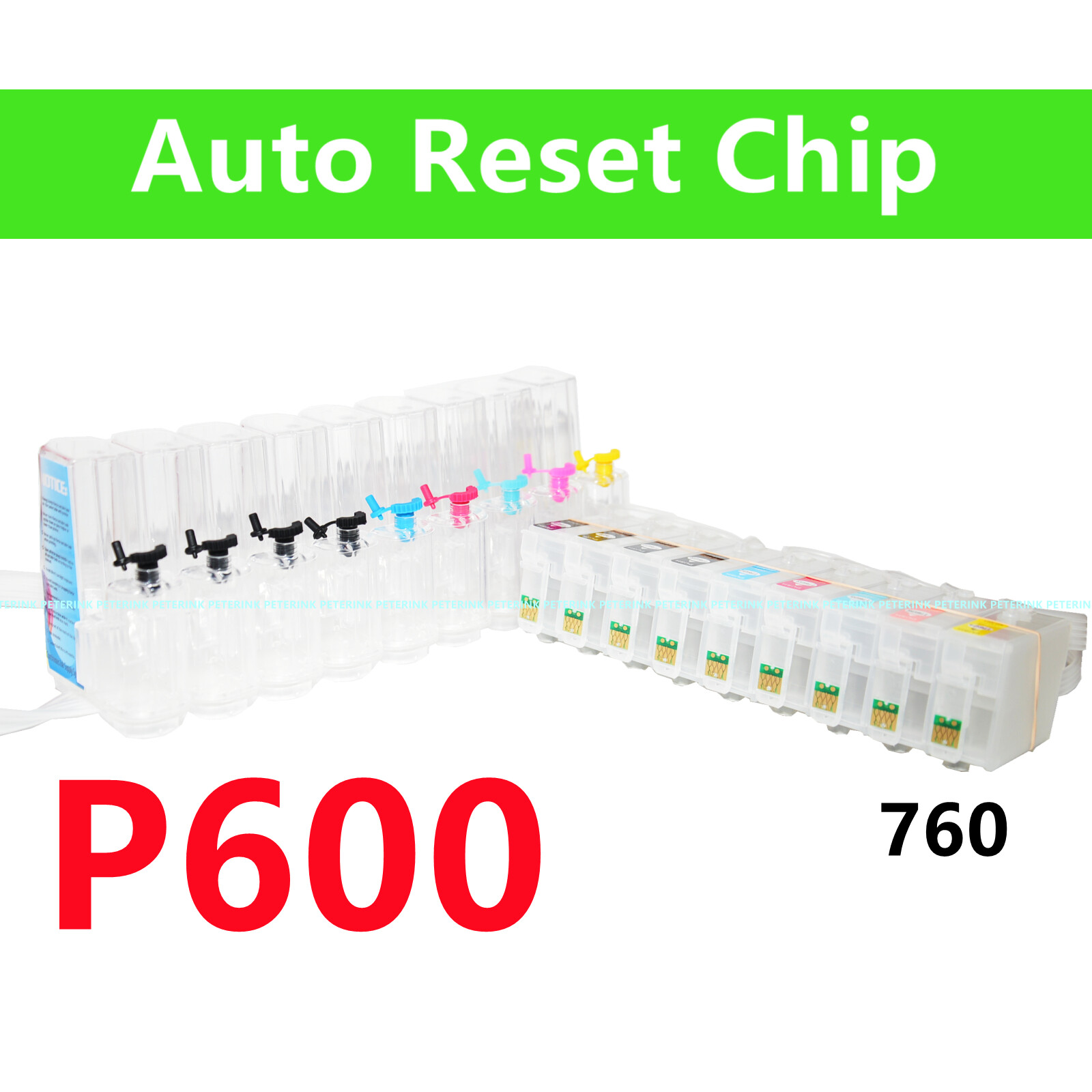 Refillable Empty Cis ciss ink system for SC P600 Printer T760 760 *
