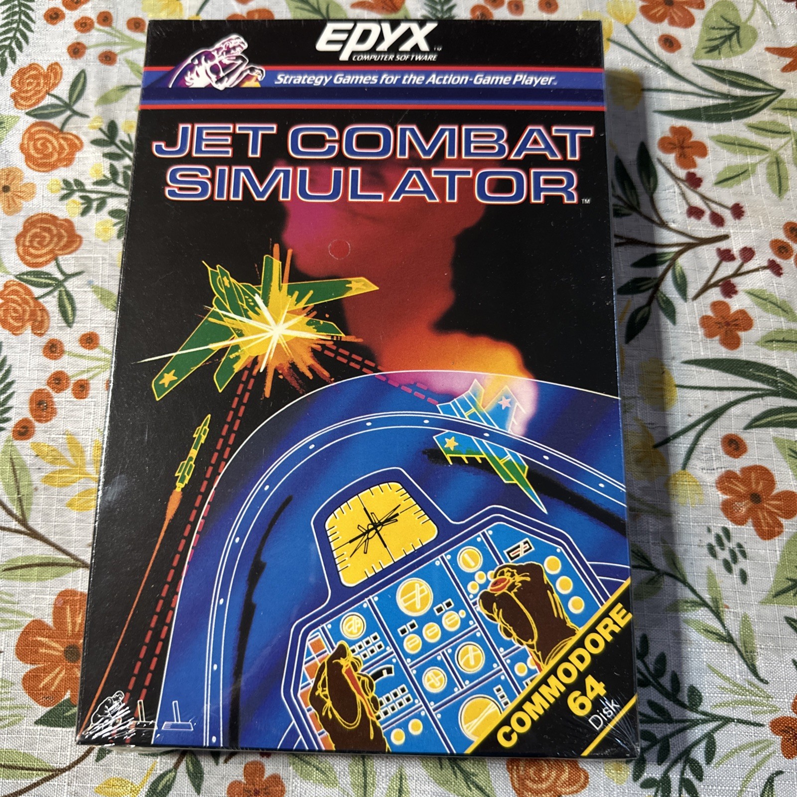EPYX  Jet Combat Simulator Video Game Disk/Manual Commodore 64 - New Sealed