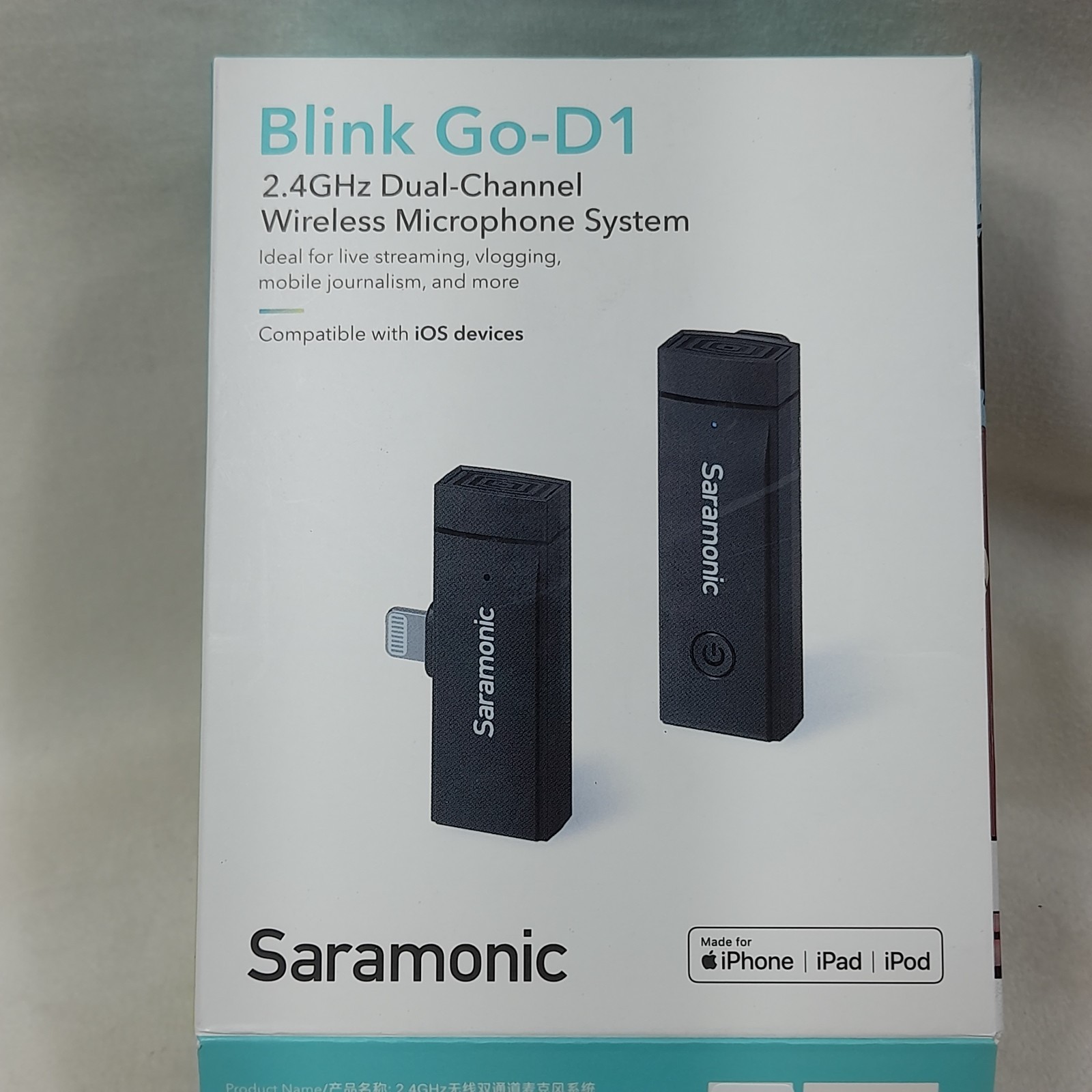 New~ Saramonic Blink Go-D1-2.4GHz Dual Channel Wireless Microphone System
