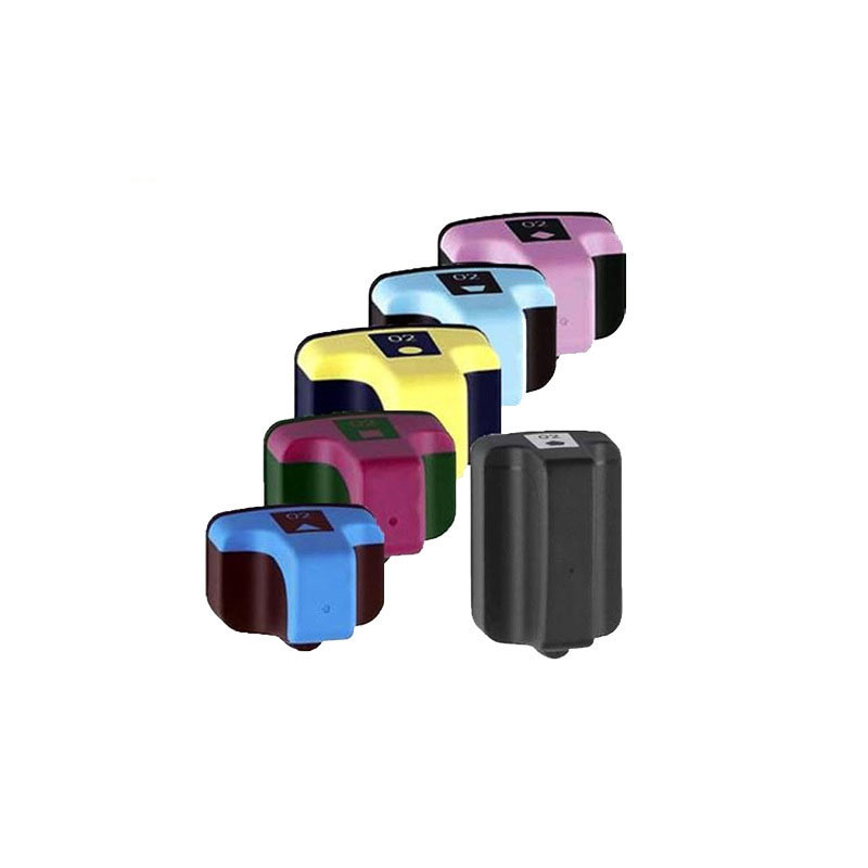 6 pack HP 02 XL Ink Cartridges With Chip for PhotoSmart C6180 C6280