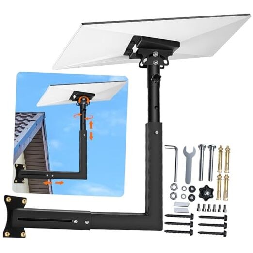 Starlink Gen 3 Mount with Adapter, 360° Adjustable Wall /Roof Mounting Kit