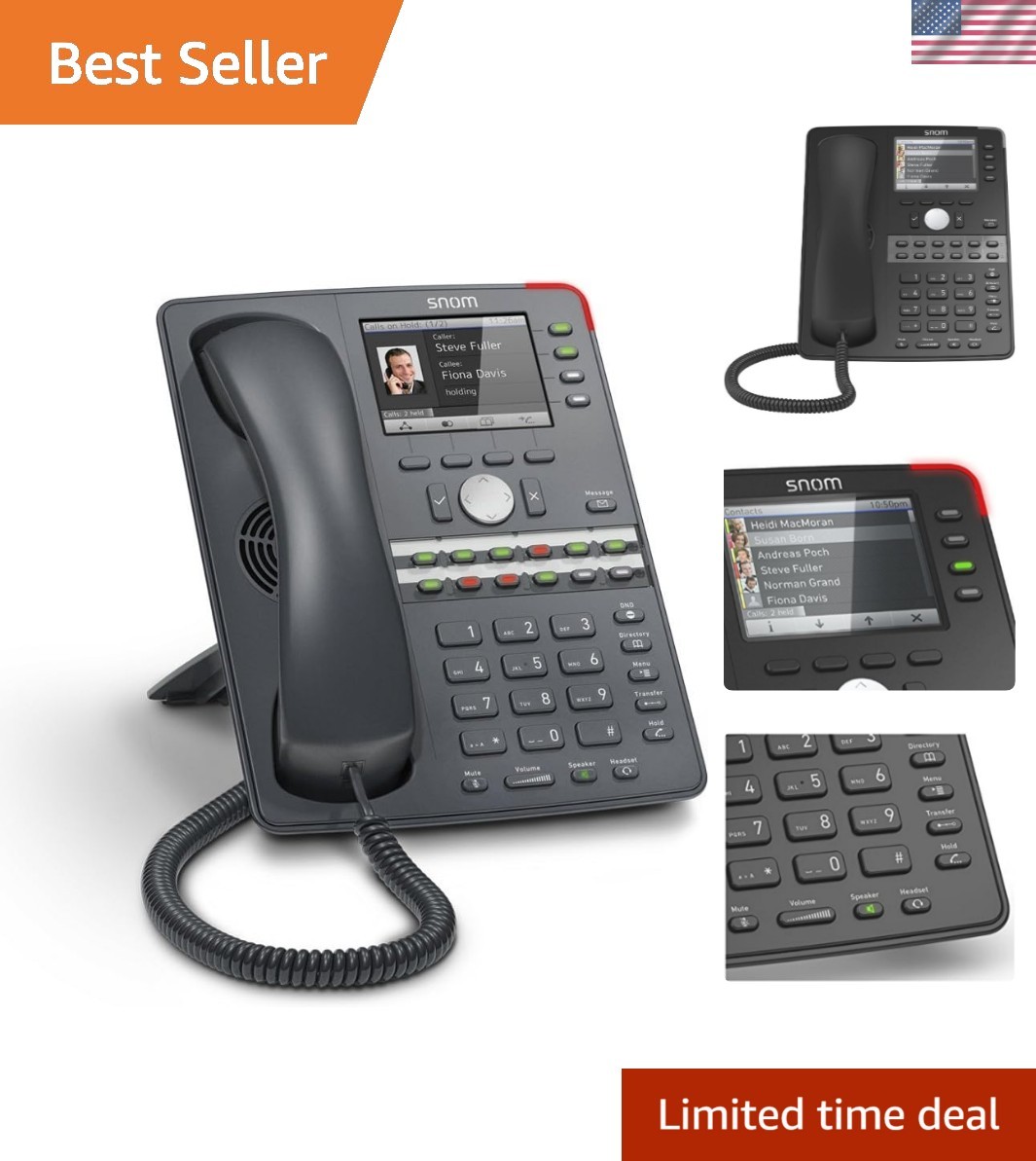 760 VoIP Phone: Efficient Communication with Digital Features & USB Ports