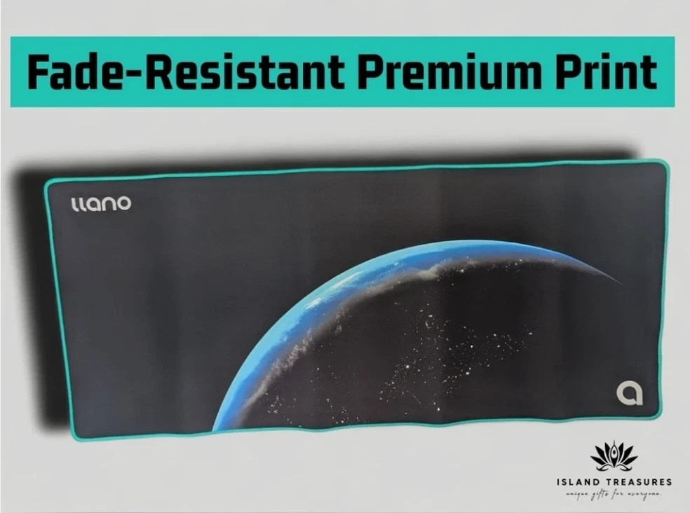 Llano Space Horizon Colorful Oversized Mouse Pad 31x14" For Gamers / Creatives