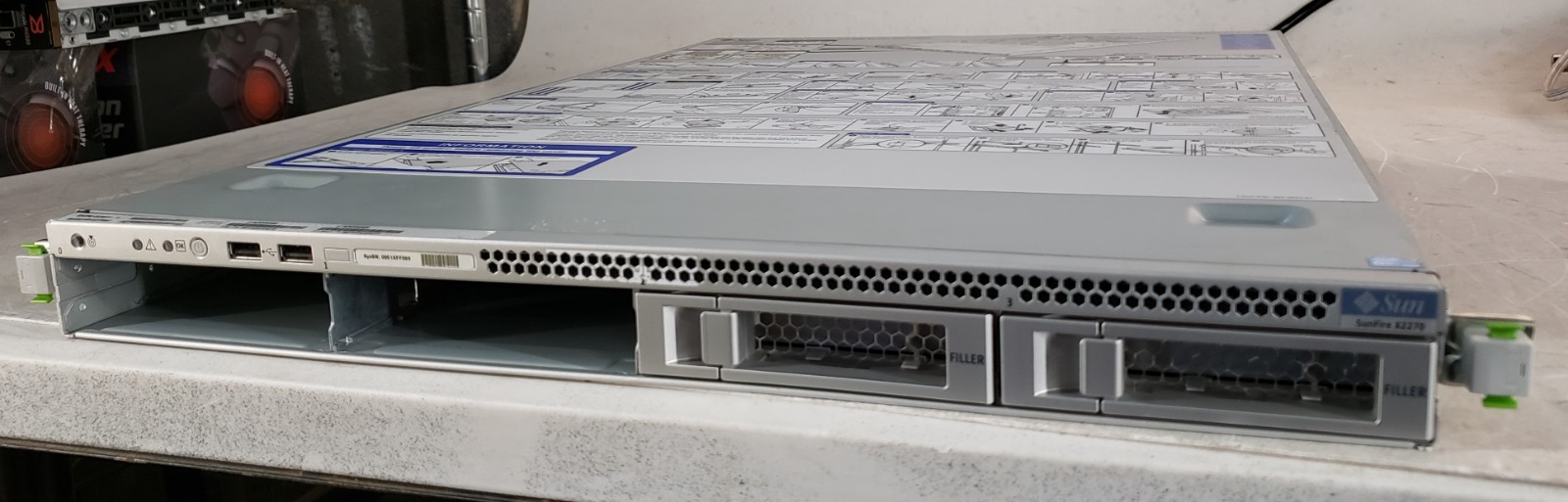 Oracle Sunfire X2270 Server Intel Xeon L5520 NO HDD RAM w/ PSU + Cord