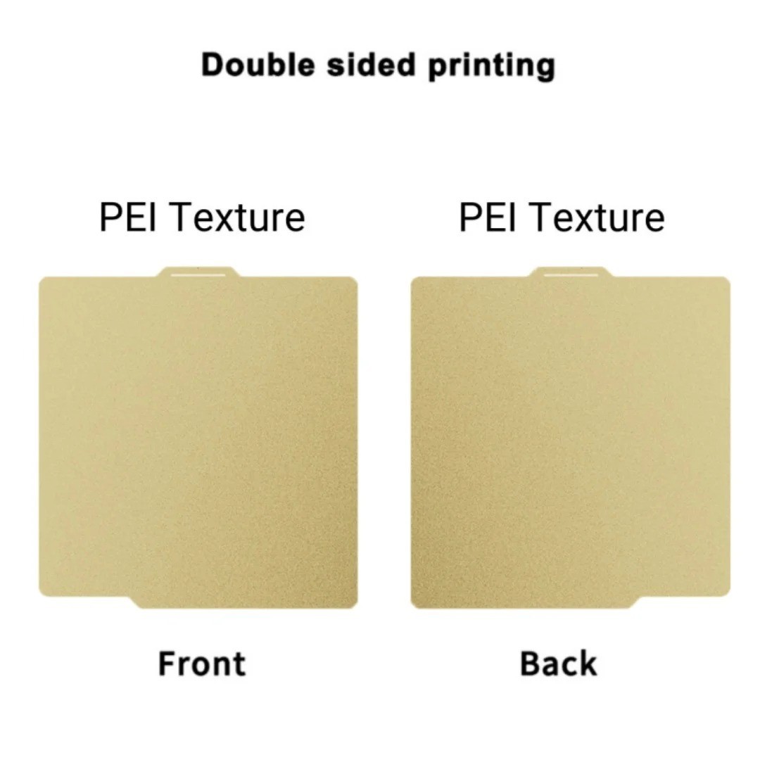 Bambu Lab A1 P1S X1C PEI Build Plate 257x257 Textured Spring Steel Sheet