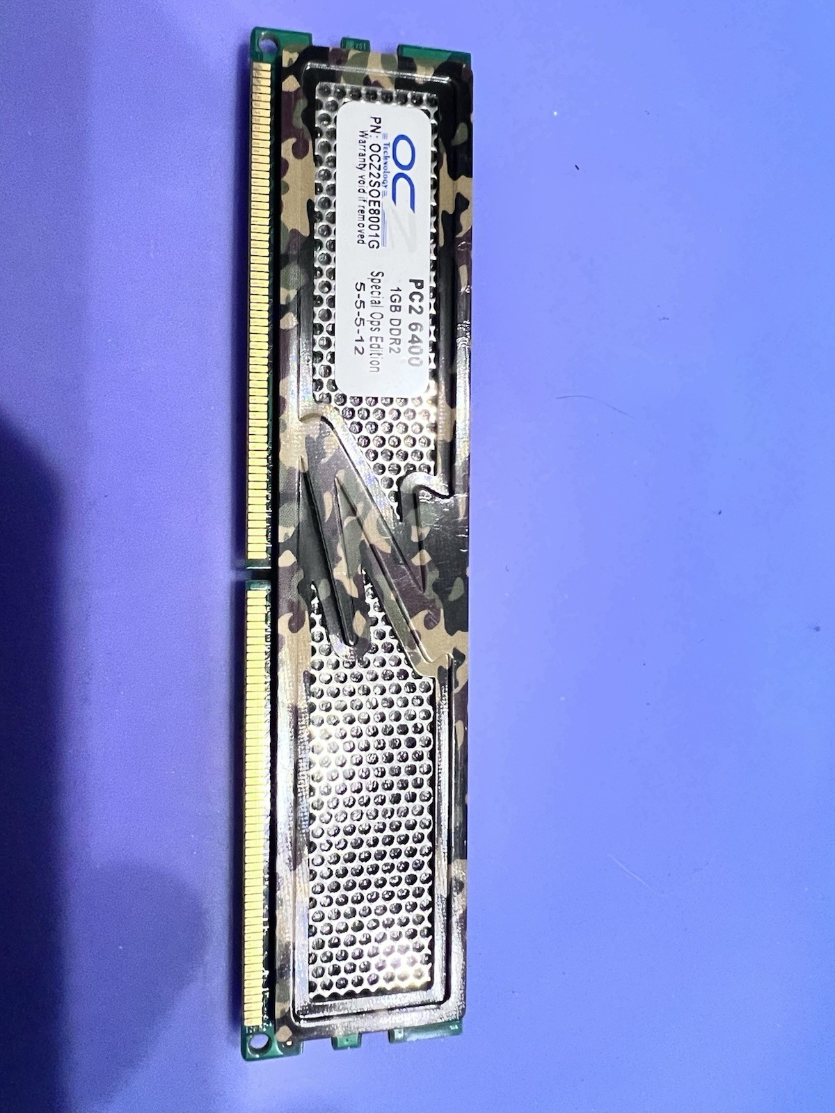 OCZ Technology PC2-6400 1GB DIMM 800 MHz DDR2 SDRAM Memory (OCZ2G8001G)
