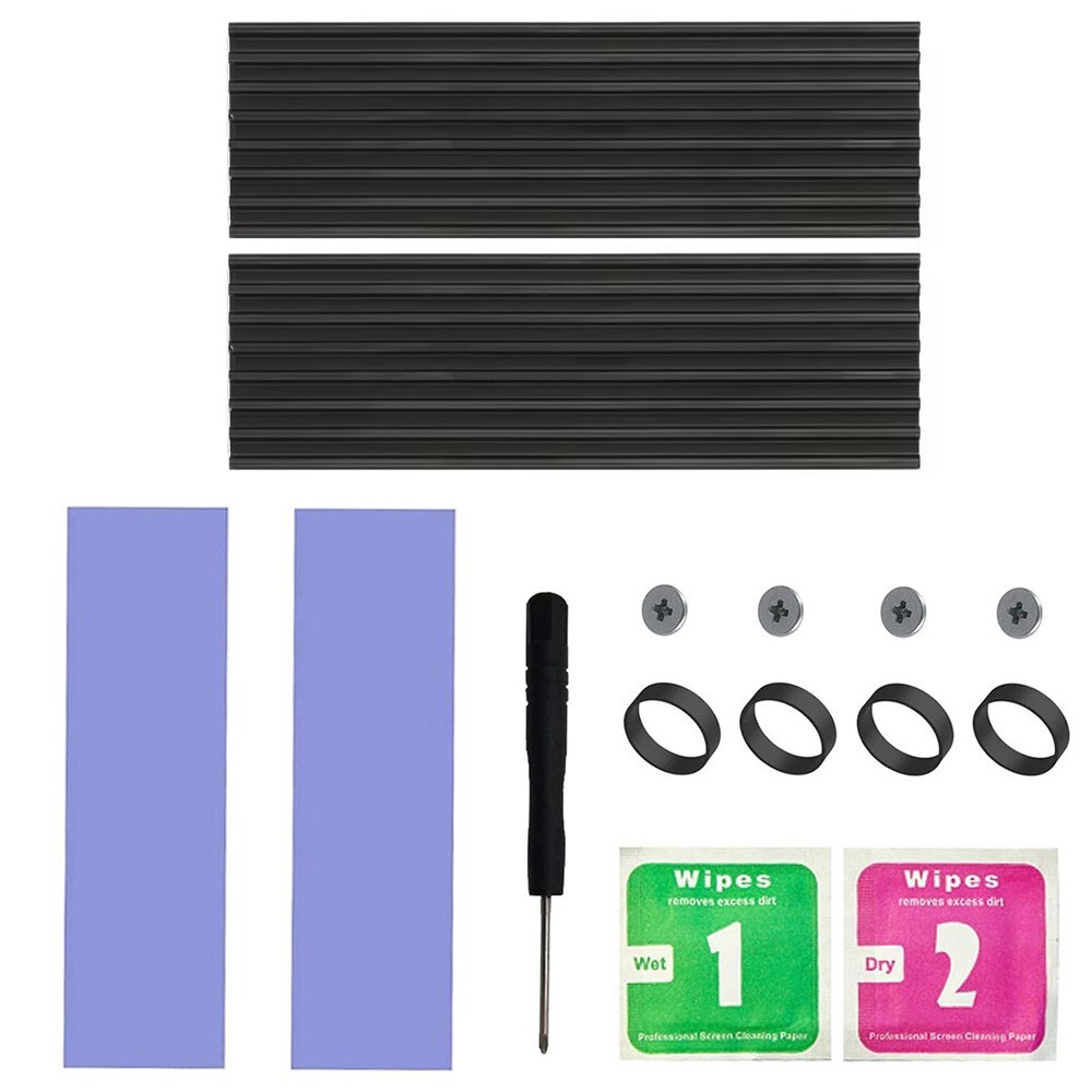 2-Pack M.2 2280 SSD Heatsink for PS5 PC NVMe Cooler Passive Heat Sink with Fins