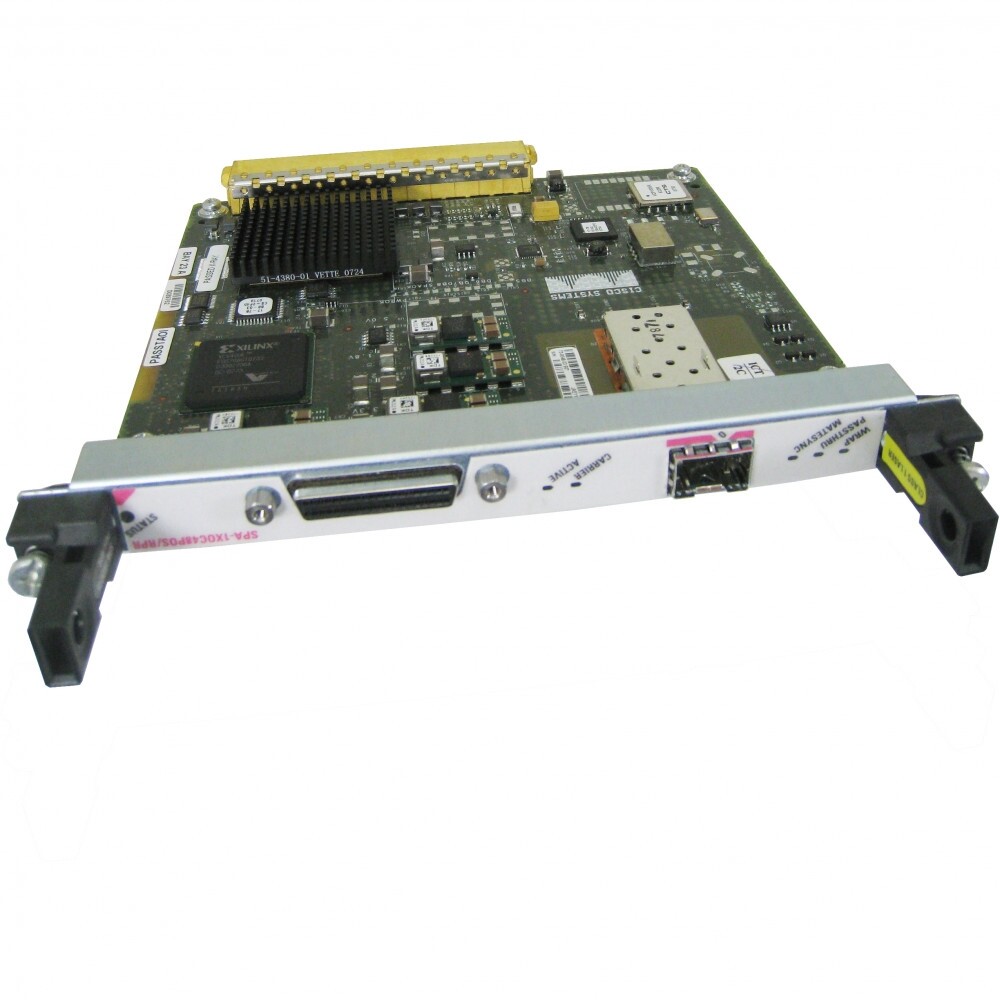 Cisco SPA-1XOC48POS/RPR 1 Port OC48/STM16 POS/RPR Adapter, 1 Year Warranty