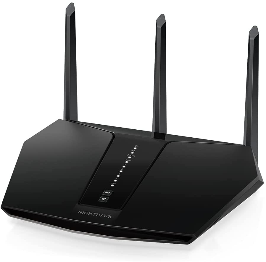 Netgear RAX29-100NAS Nighthawk AX2400 WiFi 6 Router, Black