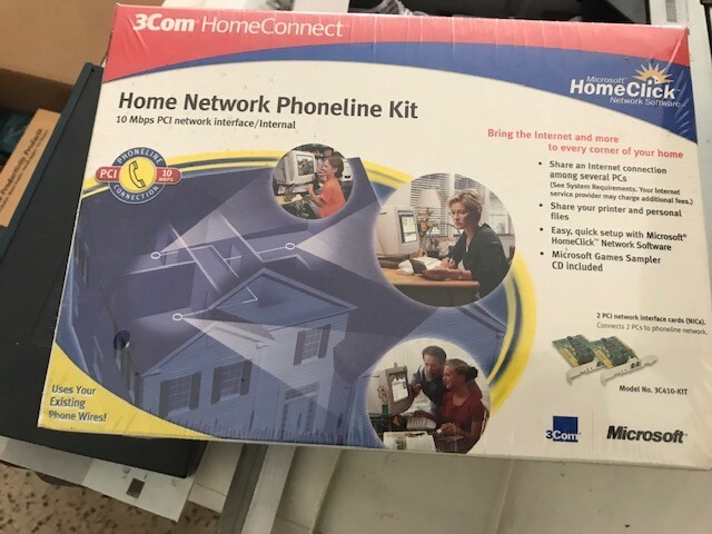 3Com 3C410-KIT Home Connect Home Network Phoneline Kit NEW