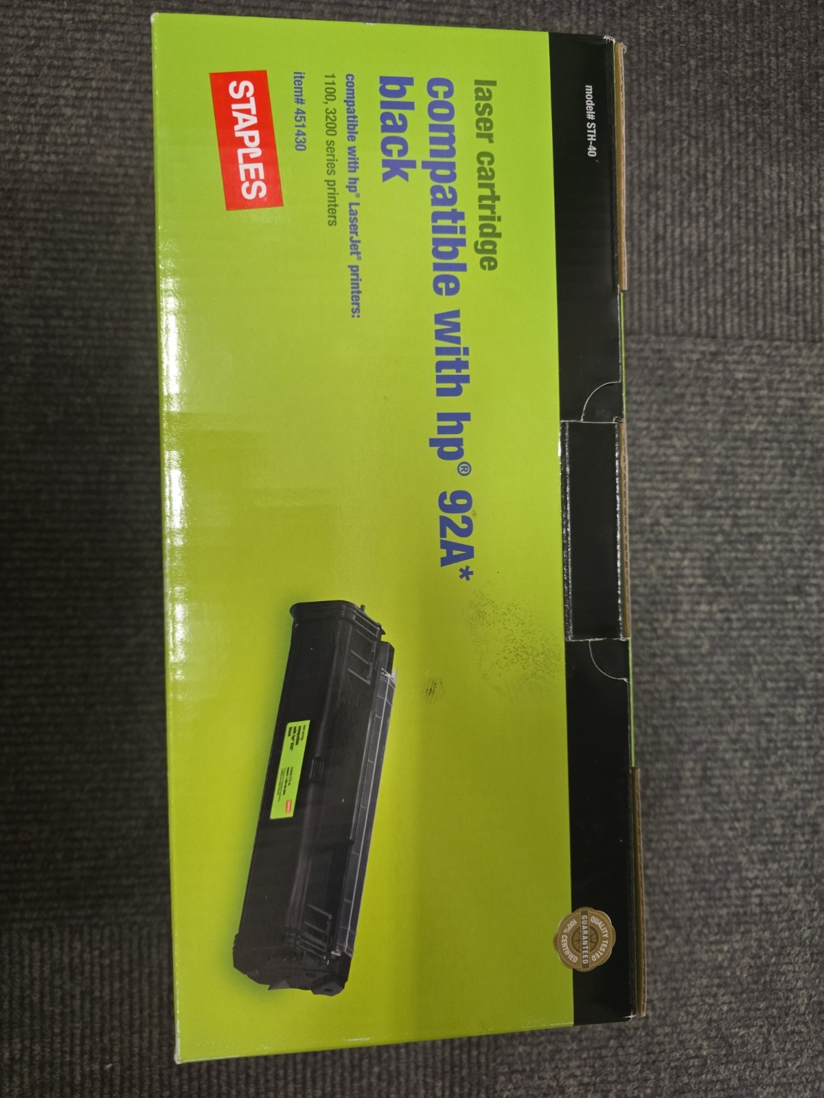 Staples Laser Cartridge Model STH-20 New Open Box