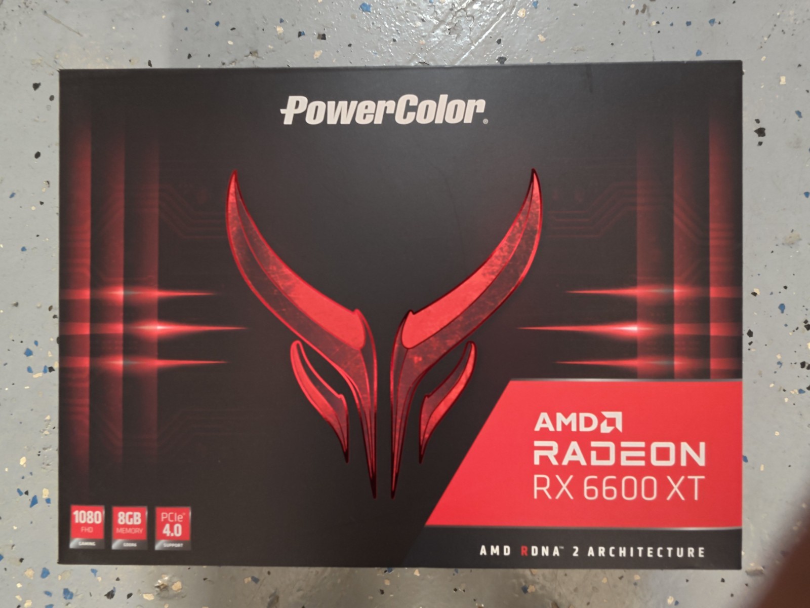 BOX ONLY PowerColor Red Devil Radeon RX 6600 XT Retail Packaging - NO GPU