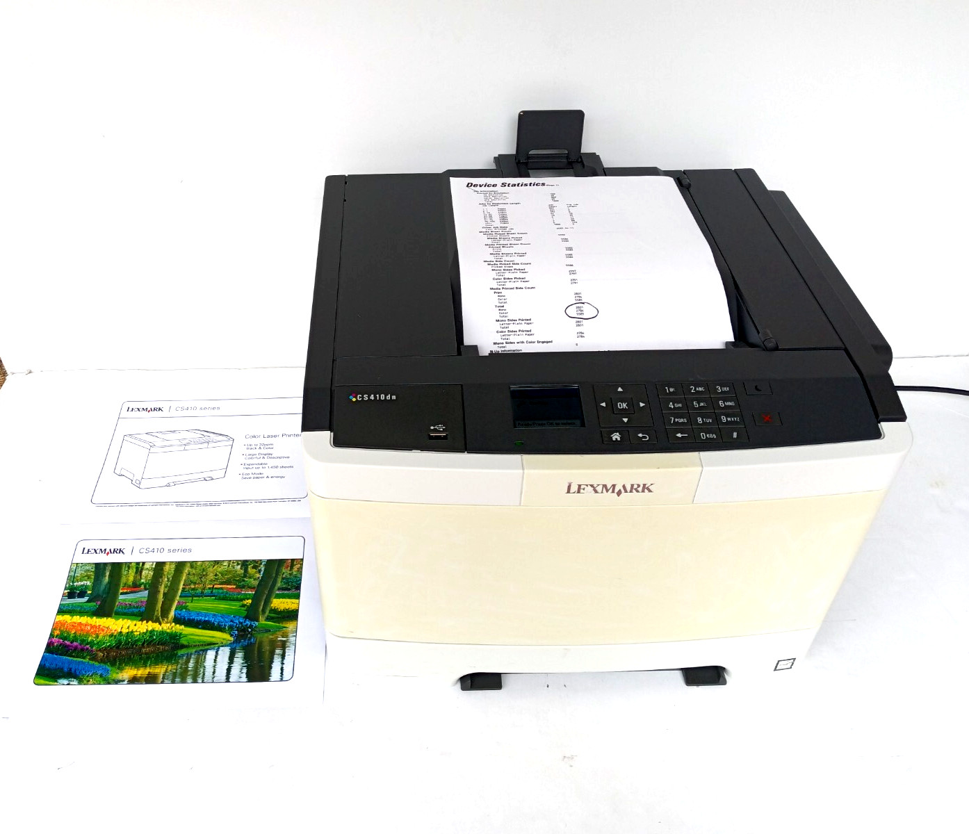 Lexmark CS410dn Color Laser Printer Network Duplex Printing W/Toners 4,700 pgs