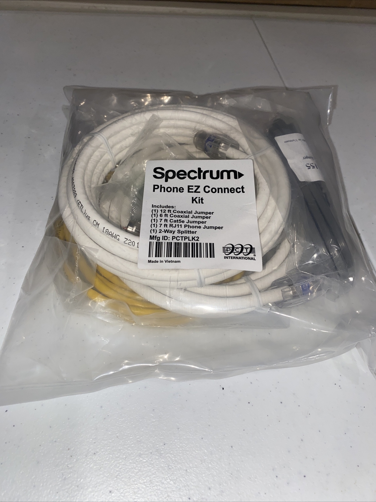 New Spectrum Phone/Modem/Internet EZ Connect Kit Jumpers/2 Way Splitter PCTPLK2