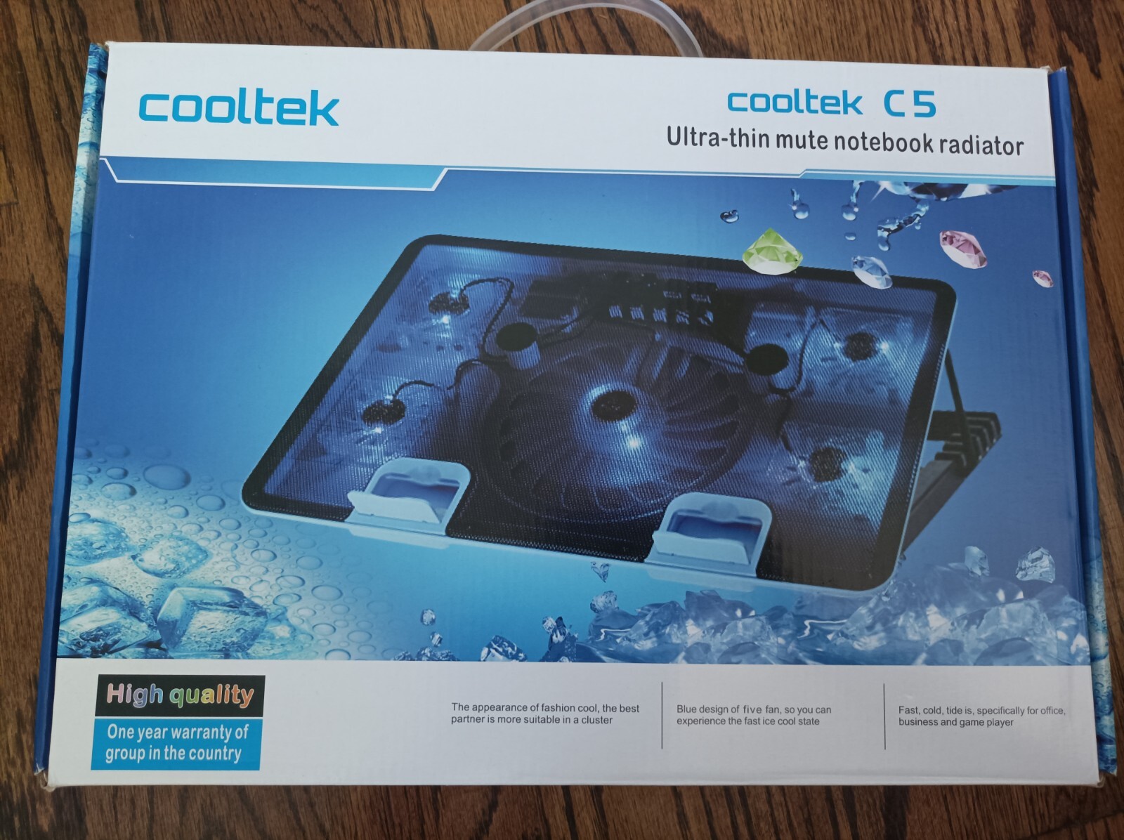 Cooltek C 5 Ultra-thin Mute Notebook Radiator 5 Quiet Fans 