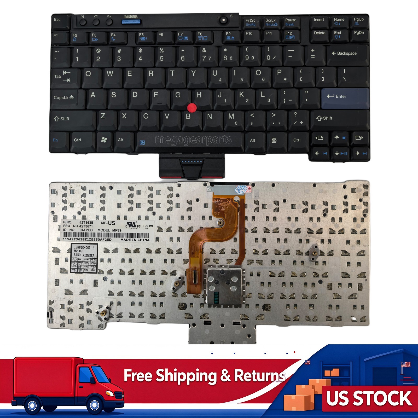Genuine US Non-Backlit Keyboard for Lenovo ThinkPad X200 X201 X200s X200T X200si