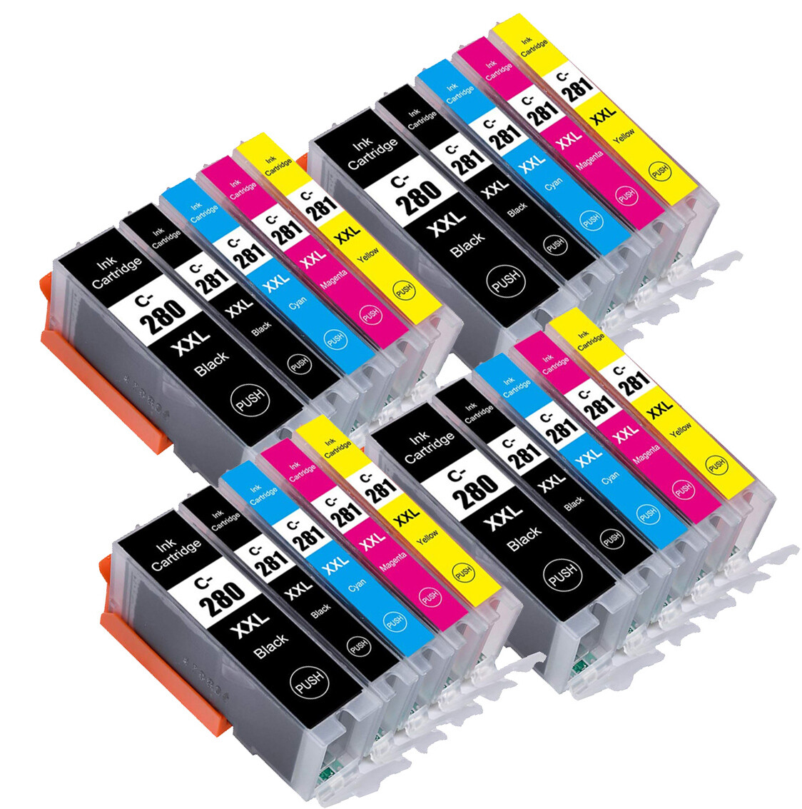20Pk Premium Ink Cartridges works for PGI 280 CLI 281 Canon TS6120 TS6220 TS6320